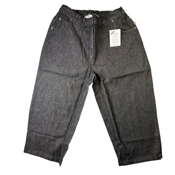 Mainstreet Blues Pants - Mainstreet Blues Denim Capri Pants Vintage‎ High Waist Black 14W New With Tags
